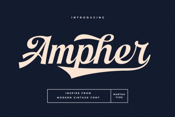 Ampher Script Font Brings Vintage Warmth to Editorial Design