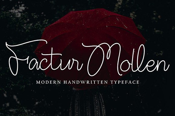 Factur Mollen: A Handwritten Script Font for Digital Branding