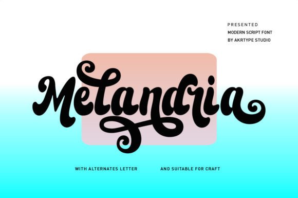 Melandria Font: A Graceful Script for Editorial Design