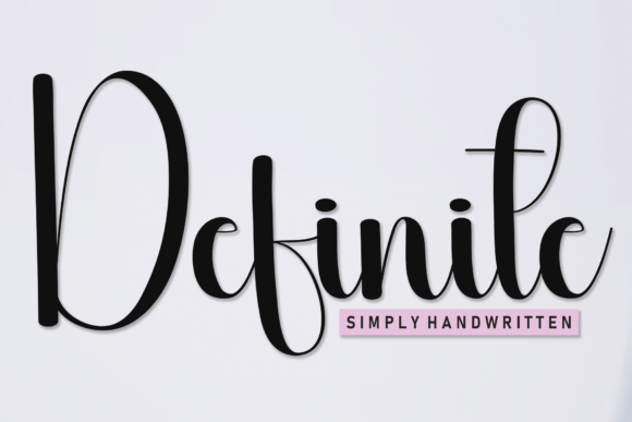 The Definite Font: A Flowing Handwritten Script for Editorial Design